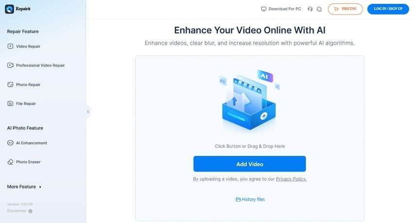 click add video to bring one