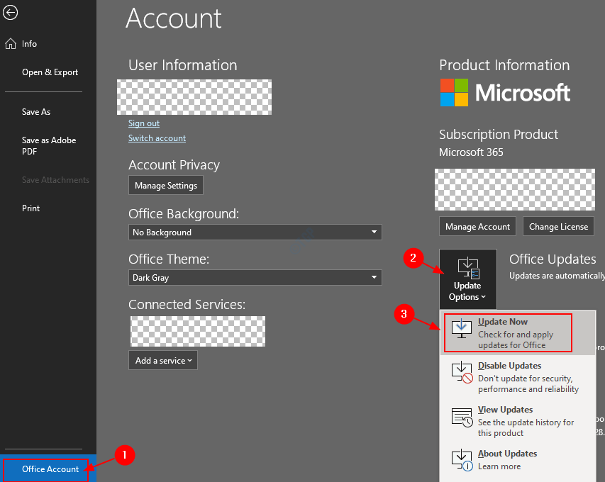 Cuenta de Microsoft Outlook