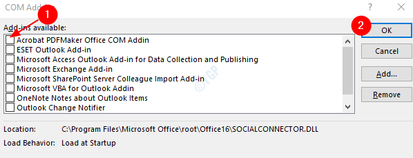 Complementos COM de Microsoft Outlook
