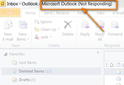Microsoft outlook se bloquea