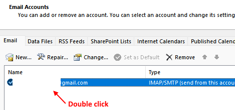 Cuenta de correo de Microsoft Outlook