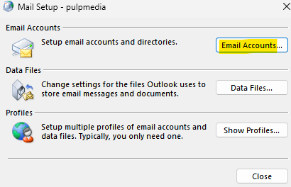 Configuración de correo de Microsoft Outlook
