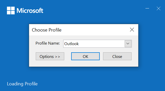 Microsoft Outlook Exécuter la commande en mode sans échec