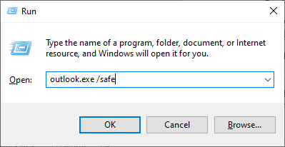 Ejecuta Microsoft Outlook en modo seguro