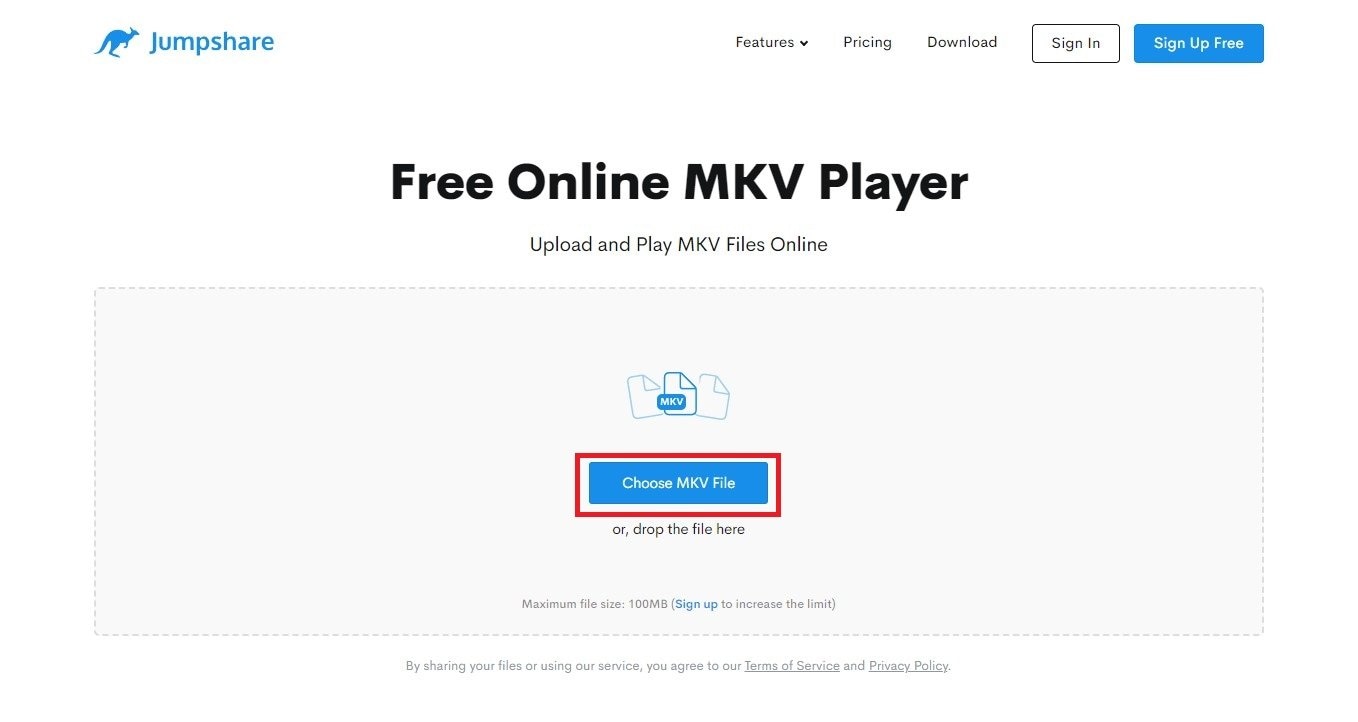 select the mkv file