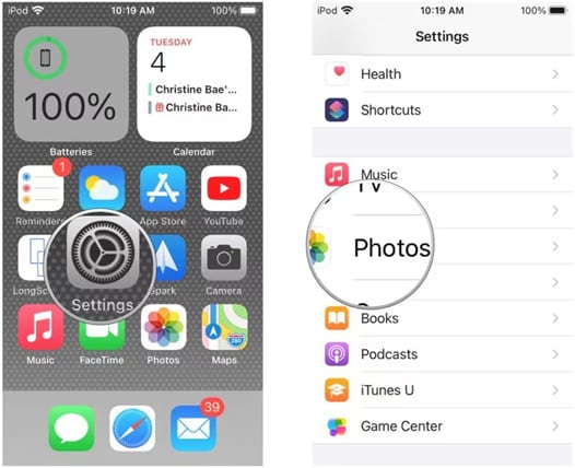 modify photo settings before importing