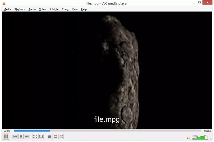 vlc reproducir un archivo mpg