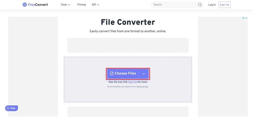 add files to freeconvert online 