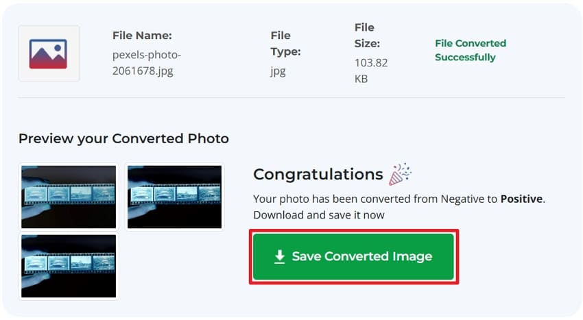 save converted image pc