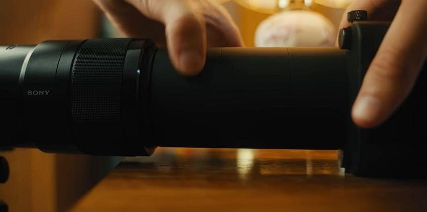 attach film cam scanner with lens