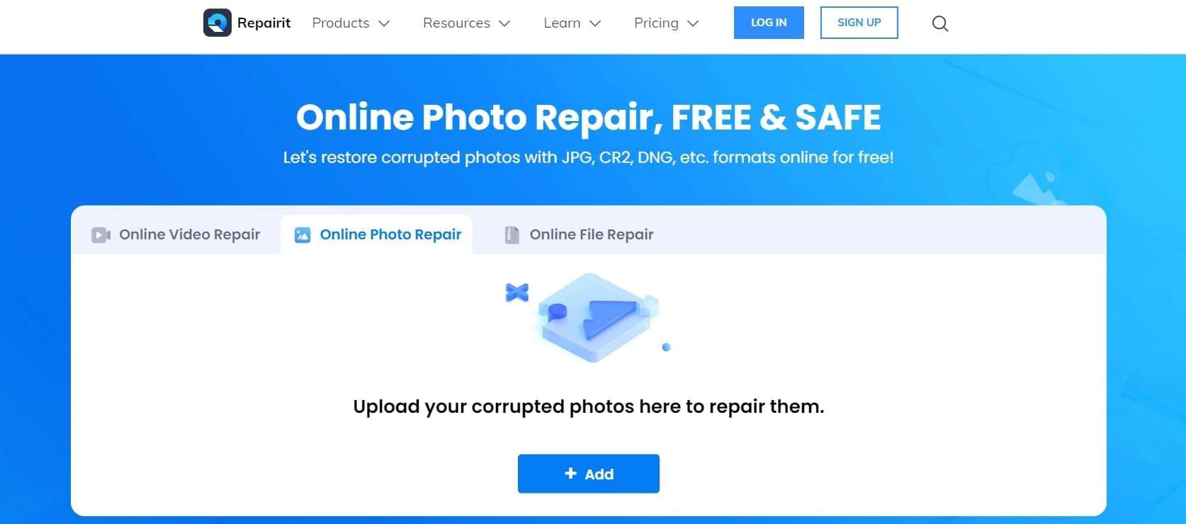 wondershare online photo repair tool 
