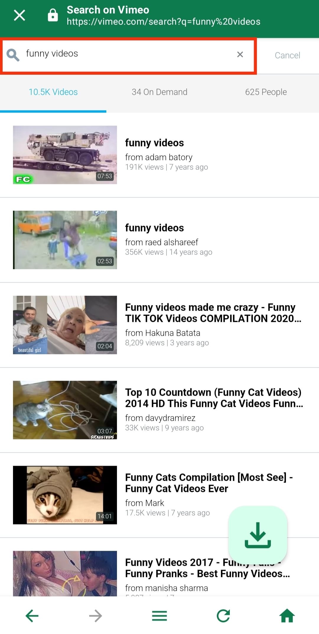 search funny videos