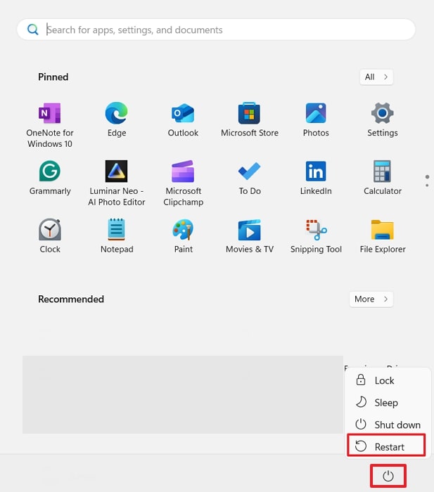 restart device to fix error