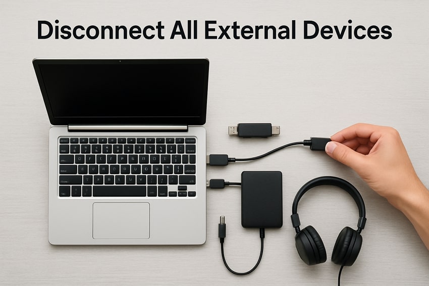 disconnect external devices