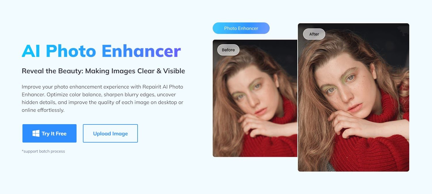 repairit online photo enhancer