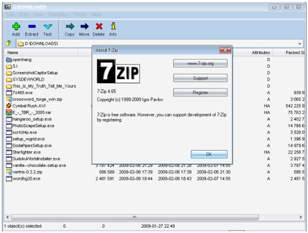 open your zip files with the 7-zip app