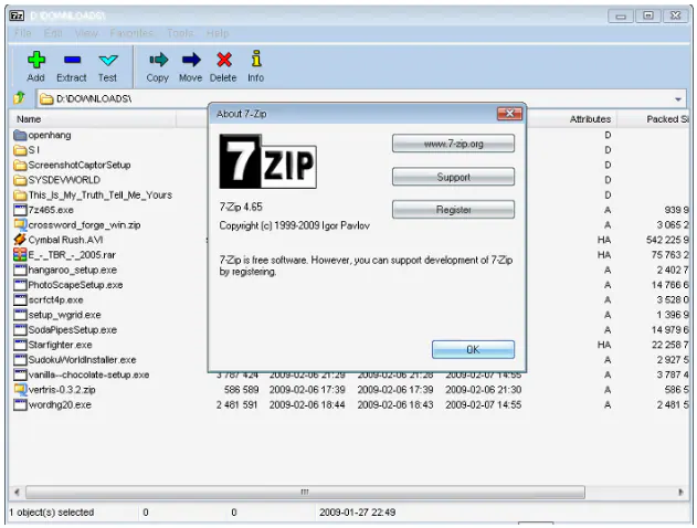 abrir tus archivos zip con la aplicación 7-zip