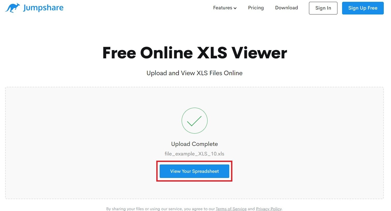 open xls online free in jumpshare xls viewer