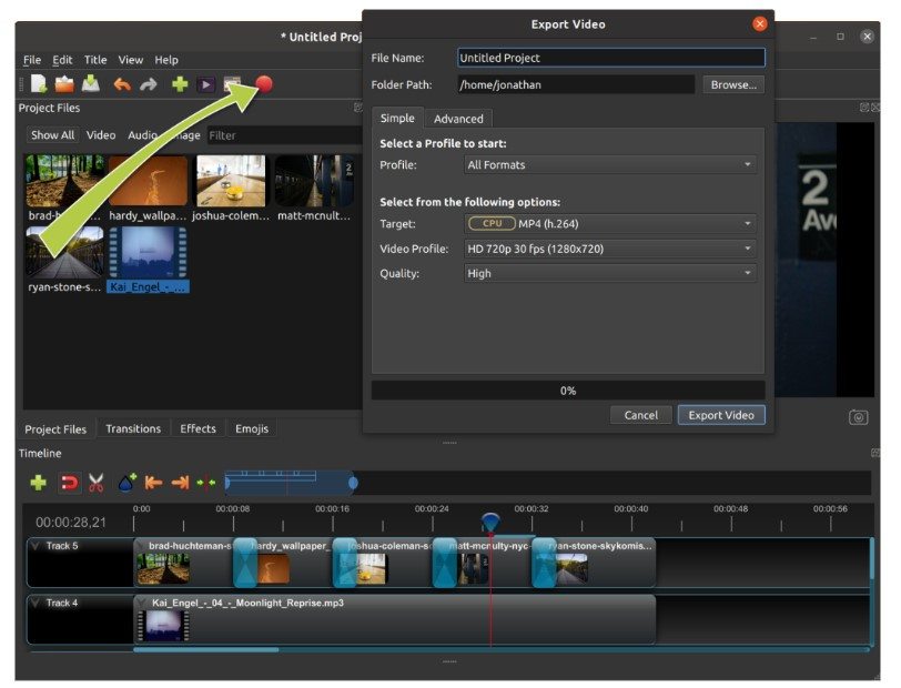 openshot video editor