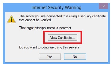 internet security warning