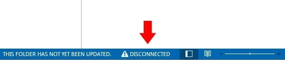 outlook is disconnected