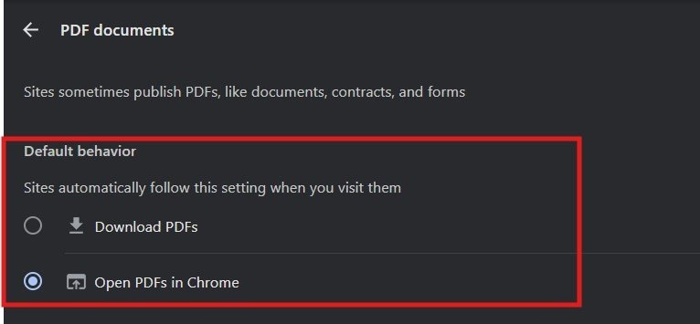 choose how to open pdf