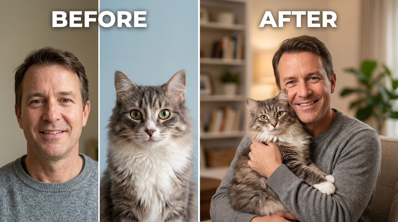 person-pet photo combo