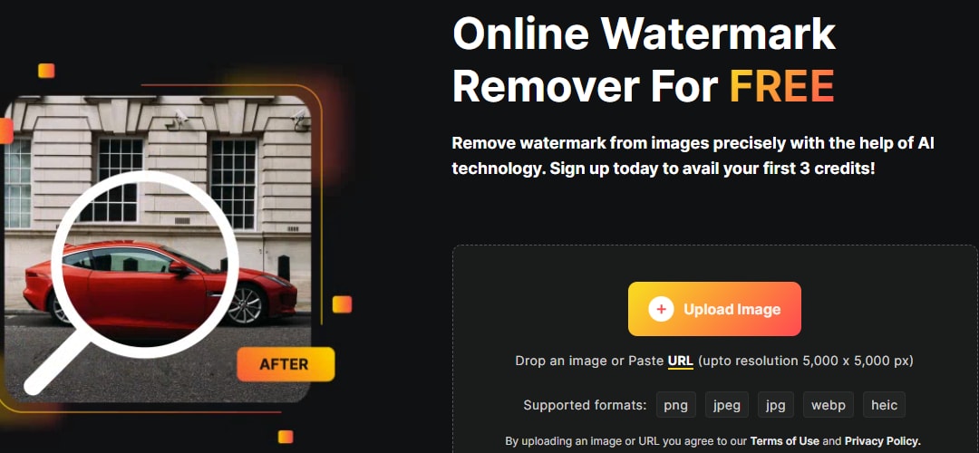 watermark remover interface