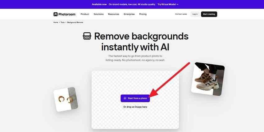 add image to photoroom tool