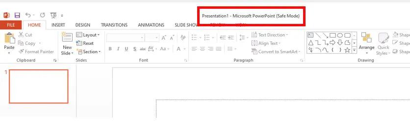 powerpoint safe mode