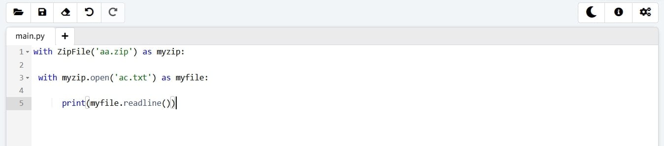 python read zip file