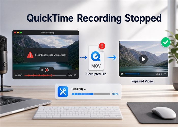 QuickTime Recording Stopped Unexpectedly and Video File Is Corrupted? Here's What to Do