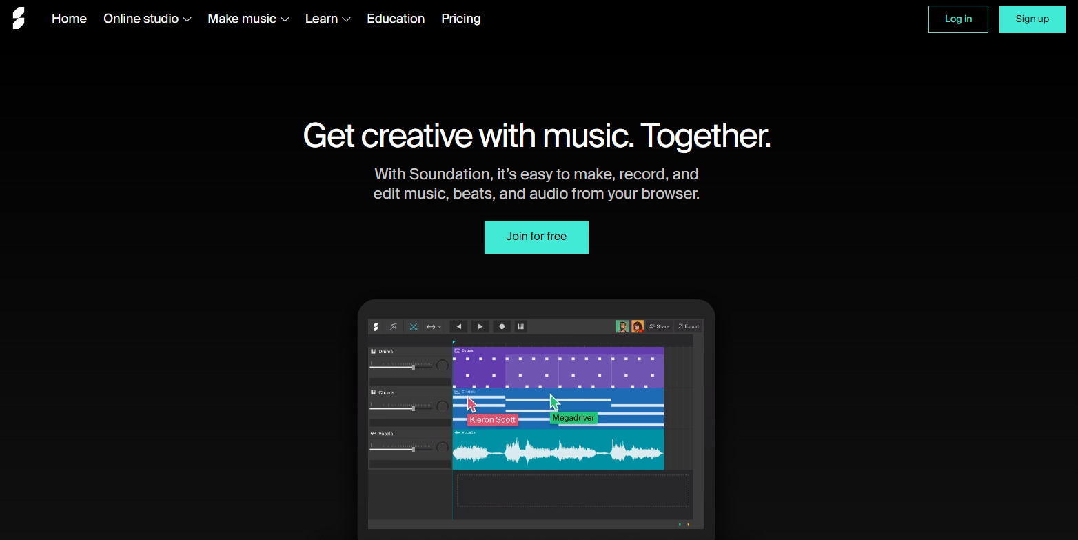 use soundation to record online audio