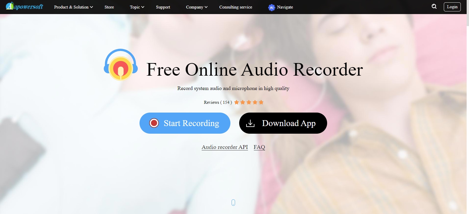 use apowersoft to record audio online