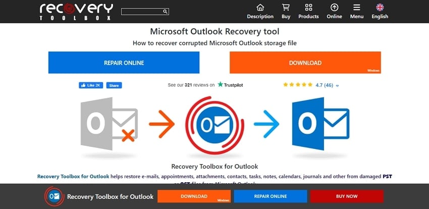 recovery toolbox for outlook overview