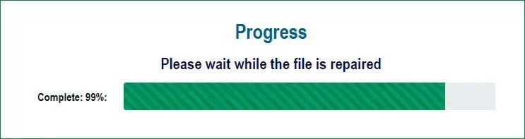 file restoration process in progress
