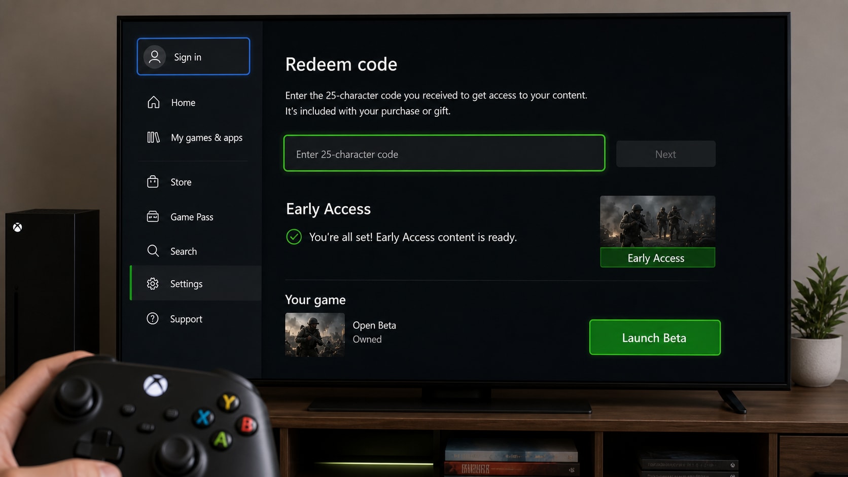 redeem and launch modern warfare 4 beta on xbox
