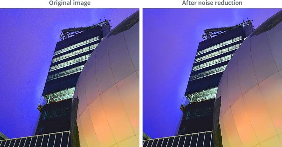 before and after using reduce noise