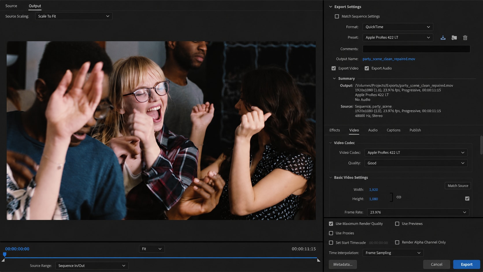 remove flicker from video files after
