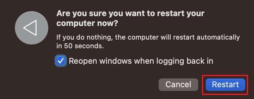 confirm restart and enter safe mode