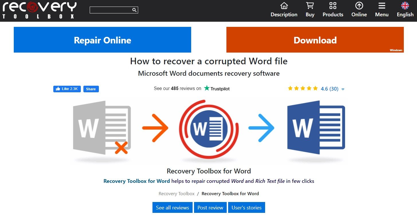 recovery toolbox repair word doc