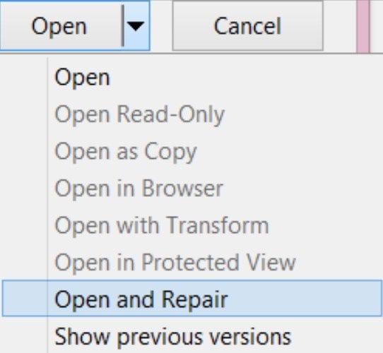 open and repair docx file ms word