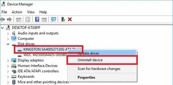 uninstall device 