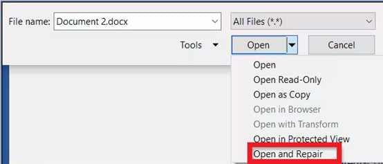 open and repair 