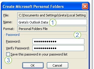 create personal folders