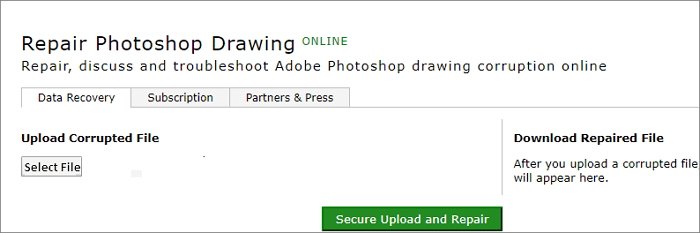 repair photoshop drawing interface