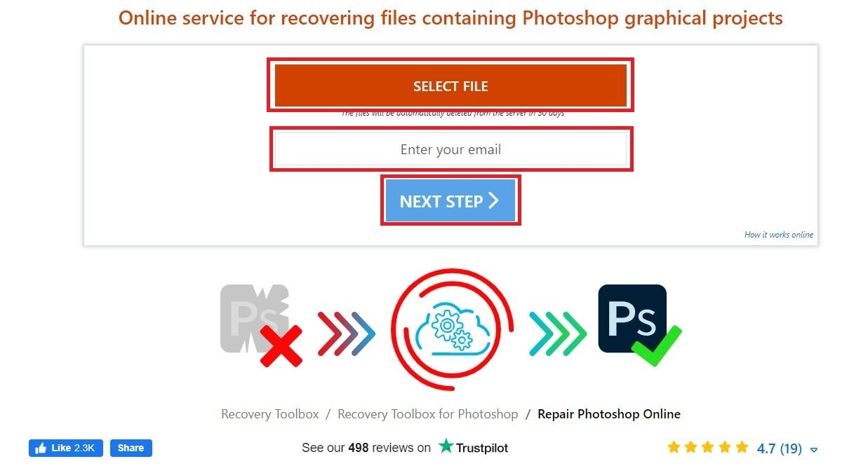 repair psd online using recovery toolbox for psd