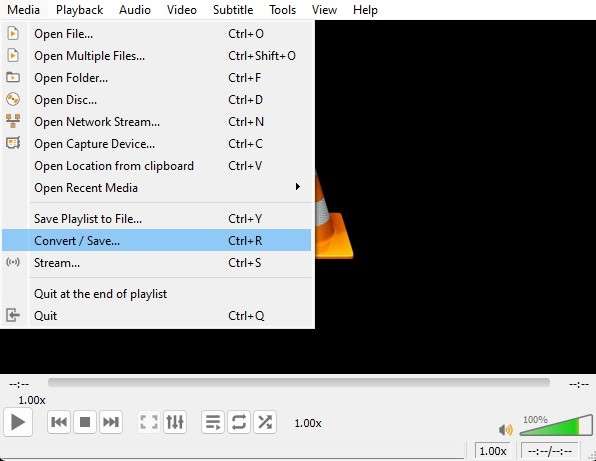 convert and save feature in vlc