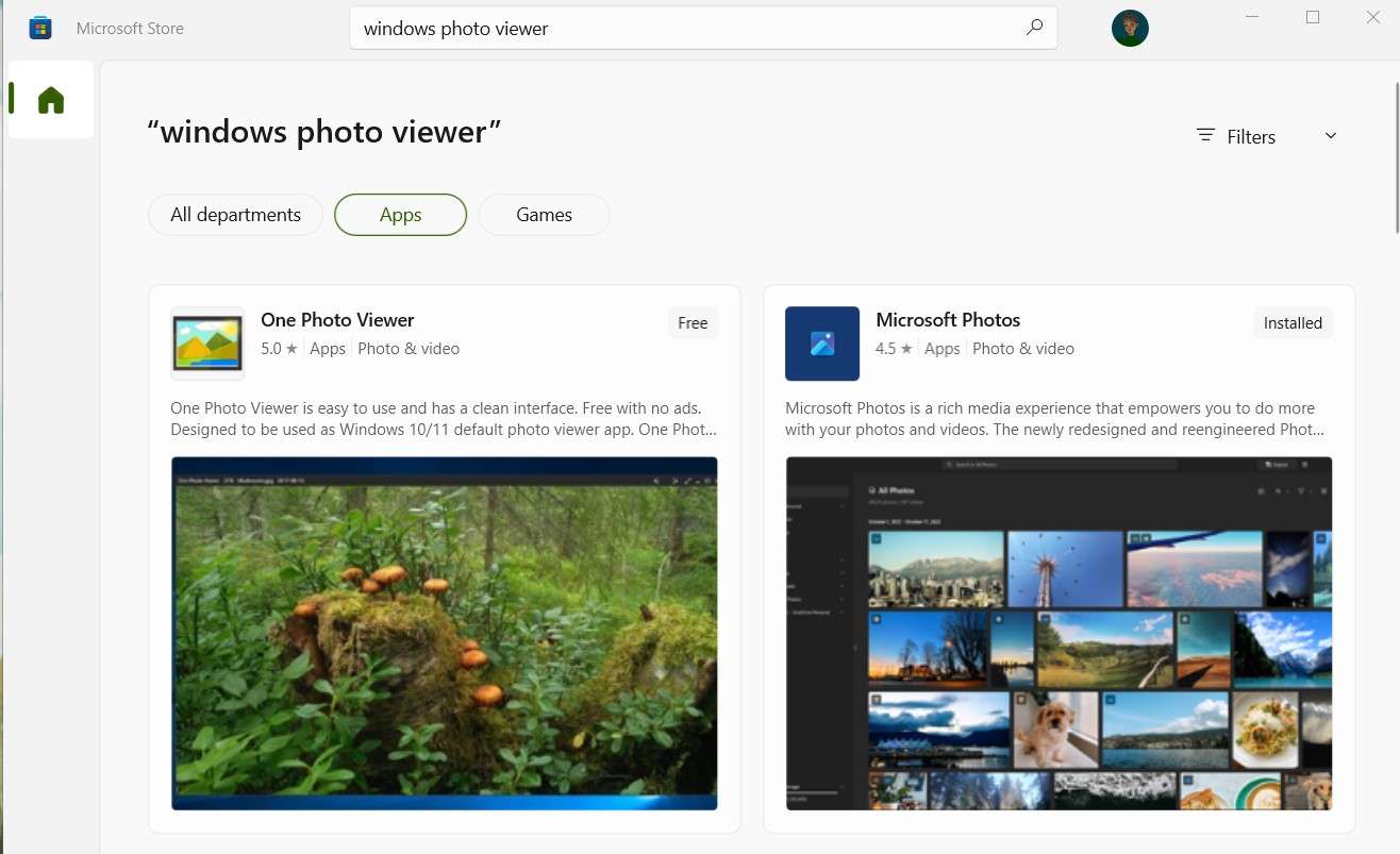 install windows photo viewer from microsoft store 