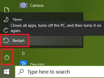 reiniciar el ordenador para reparar el visor de fotos de windows 